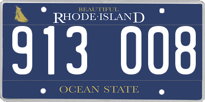 RI license plate 913008