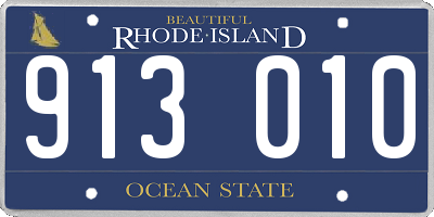 RI license plate 913010