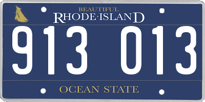RI license plate 913013