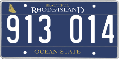 RI license plate 913014