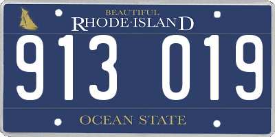 RI license plate 913019
