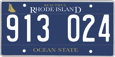 RI license plate 913024