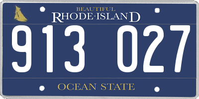 RI license plate 913027