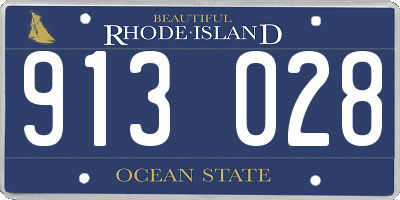 RI license plate 913028