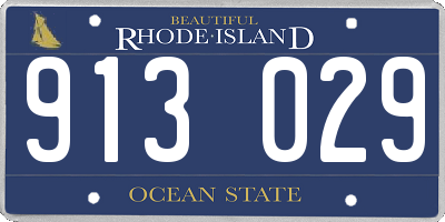 RI license plate 913029