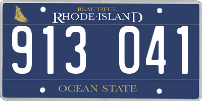 RI license plate 913041