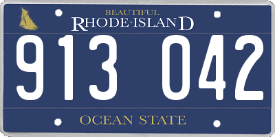 RI license plate 913042