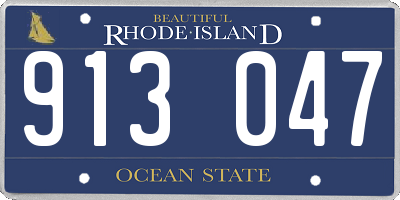 RI license plate 913047