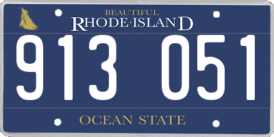 RI license plate 913051