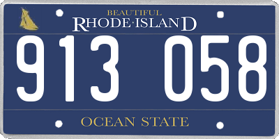 RI license plate 913058