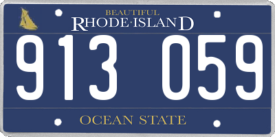 RI license plate 913059