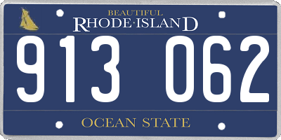 RI license plate 913062