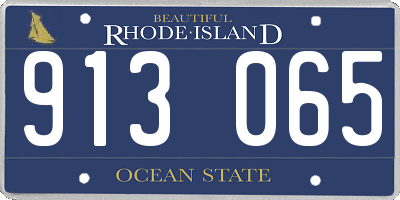 RI license plate 913065