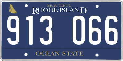 RI license plate 913066