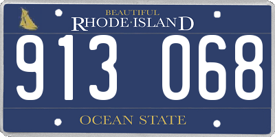 RI license plate 913068