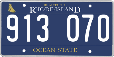 RI license plate 913070