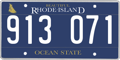 RI license plate 913071