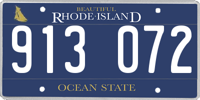 RI license plate 913072