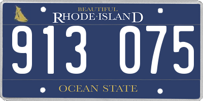 RI license plate 913075