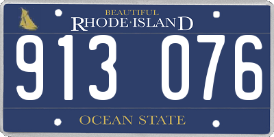 RI license plate 913076