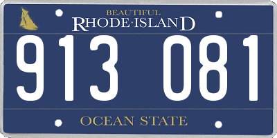 RI license plate 913081