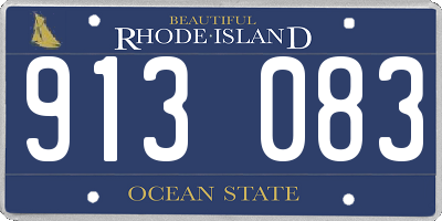 RI license plate 913083