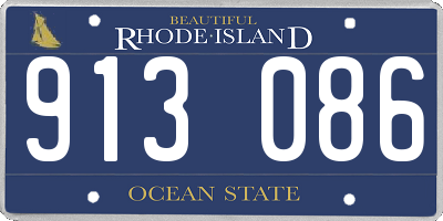 RI license plate 913086