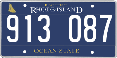 RI license plate 913087