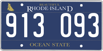 RI license plate 913093