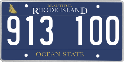 RI license plate 913100