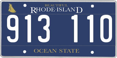 RI license plate 913110