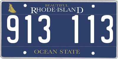RI license plate 913113