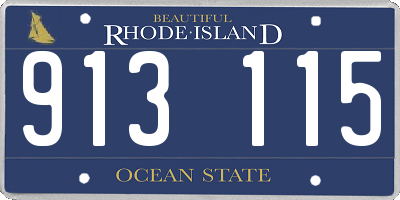 RI license plate 913115