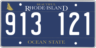 RI license plate 913121
