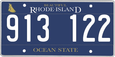 RI license plate 913122