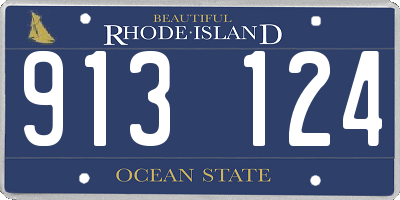 RI license plate 913124