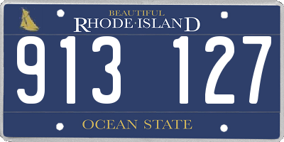RI license plate 913127