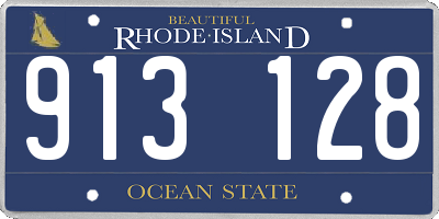 RI license plate 913128