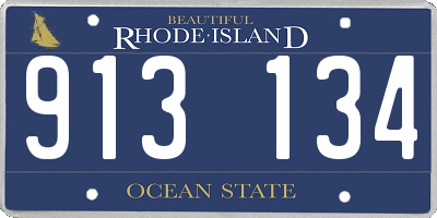 RI license plate 913134