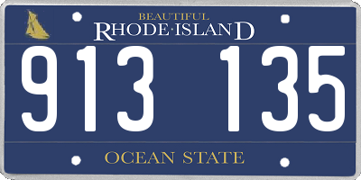 RI license plate 913135