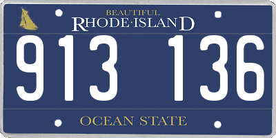 RI license plate 913136