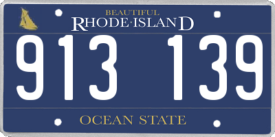 RI license plate 913139