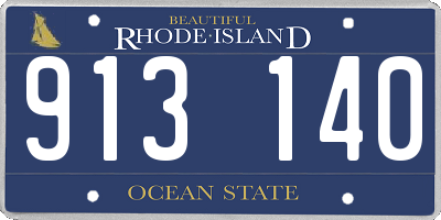 RI license plate 913140
