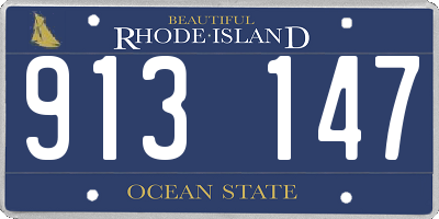 RI license plate 913147