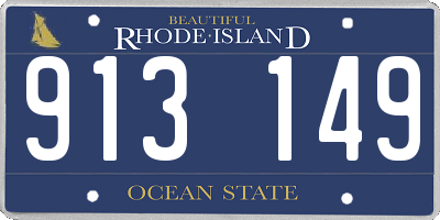 RI license plate 913149