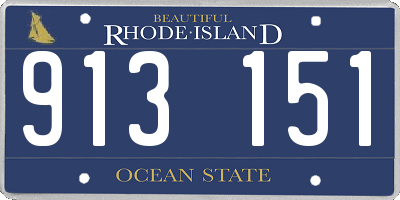 RI license plate 913151