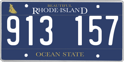 RI license plate 913157