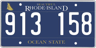 RI license plate 913158