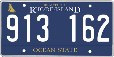 RI license plate 913162