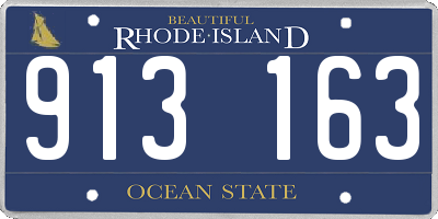 RI license plate 913163